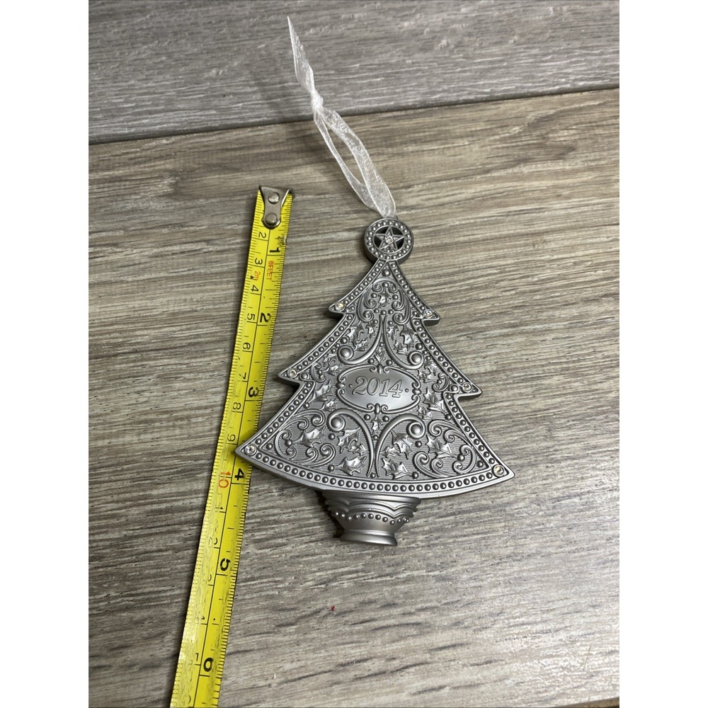 Hallmark Keepsake Christmas Ornament 2014 A PERFECT TREE Silver Metal - Picture 7 of 14